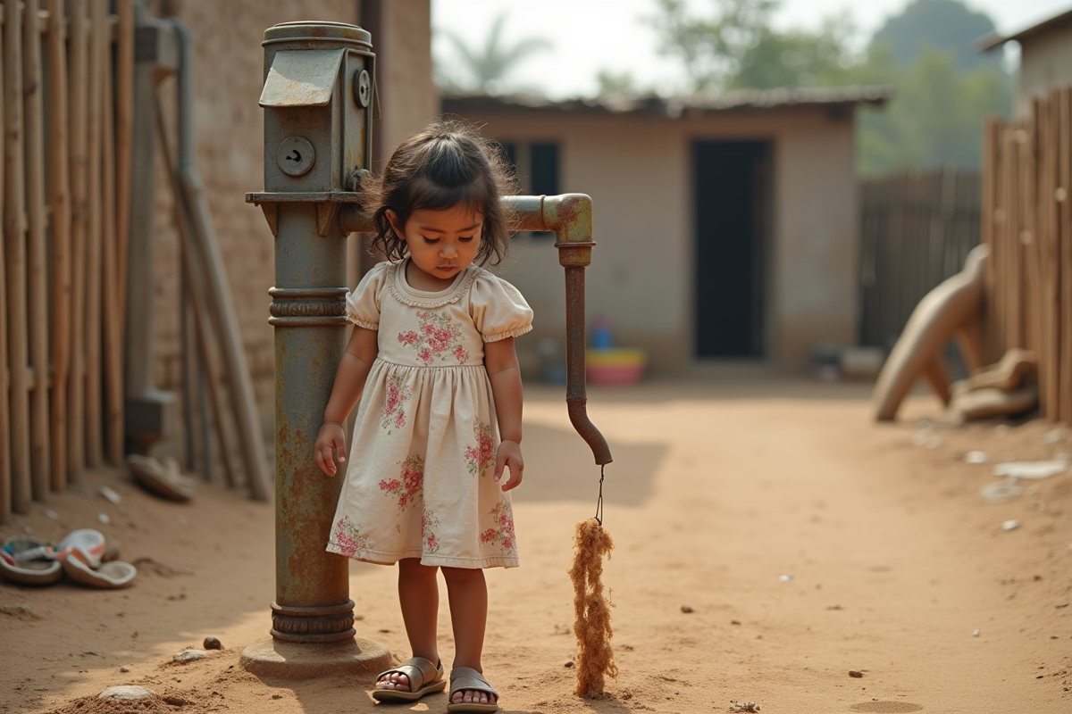 Petite fille près d