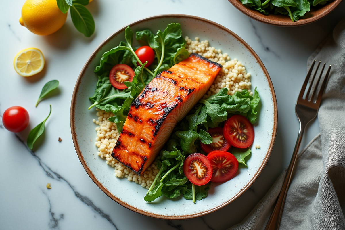 Cuisine moderne avec étape de préparation d